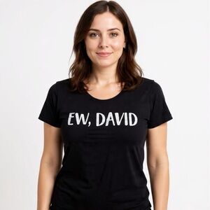 Schitt’s Creek “Ew, David” Graphic Tee Women’s 2X Black Funny TV Quote